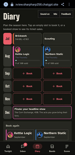 Gig Promotor (free early playtest of first 2 seasons) — Screenshot 3