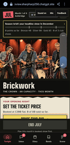 Gig Promotor (free early playtest of first 2 seasons) — Screenshot 4